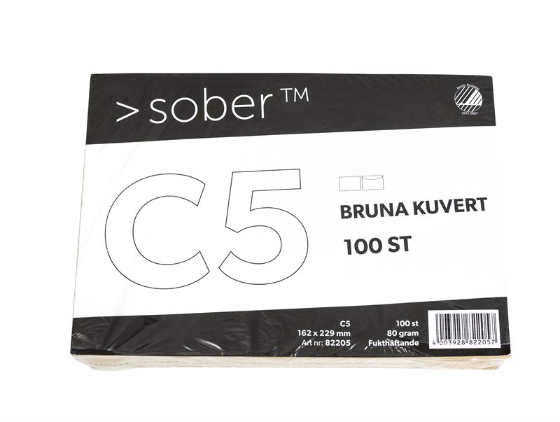 Konsumentförp Kuvert C5 fukth brun  (100)