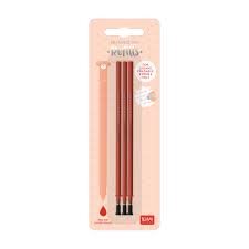 Refills för "Erasable gel pen" Röd, 3-pack