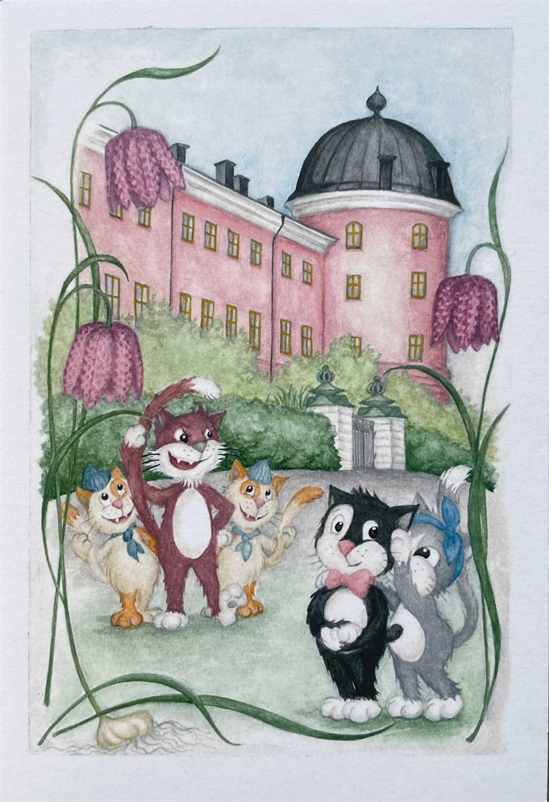 Vykort Pelle Svanslös Uppsala Slott
