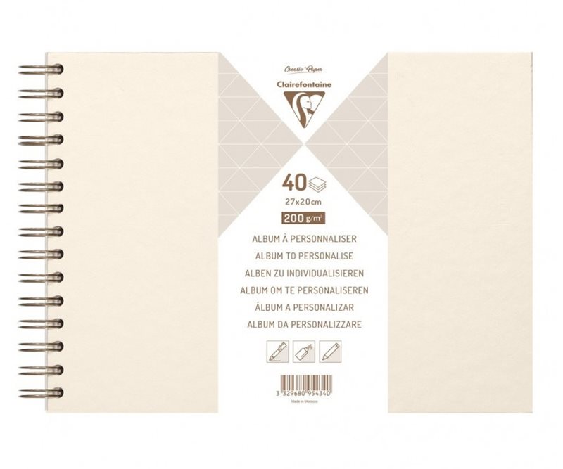 Scrapbook Album Clairefontaine Cream 27x20cm