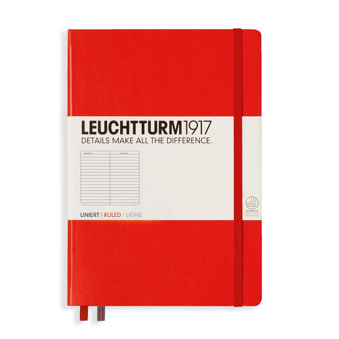 Anteckningsbok Leuchtturm1917 A5 Linjerad Red