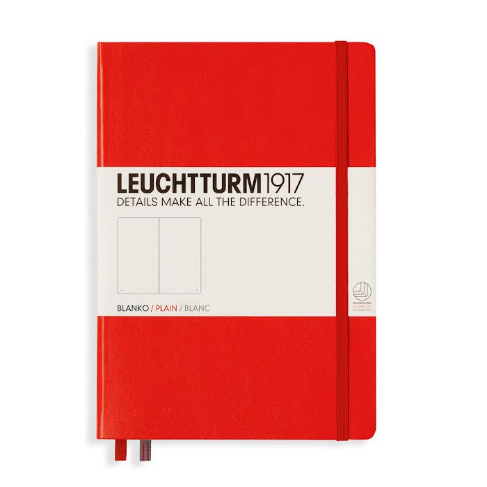 Leuchtturm Notebook A5 Hard Olinjerad Red