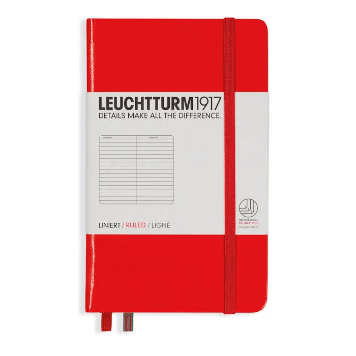 Anteckningsbok Leuchtturm1917 A6 Linjerad Red