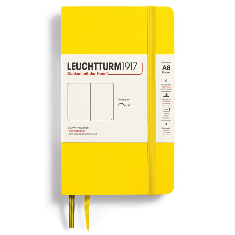 Anteckningsbok Leuchtturm1917 A6 Soft Olinjerad Lemon