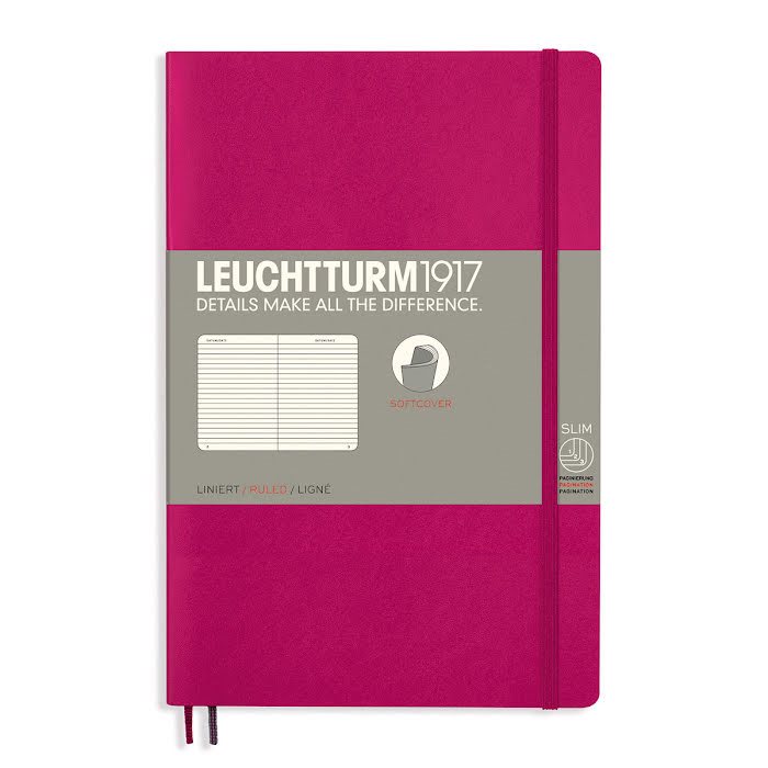 Anteckningsbok Leuchtturm1917 B6 Soft Linjerad Berry