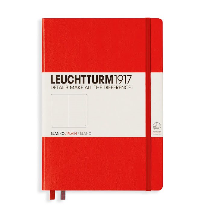 Anteckningsbok Leuchtturm1917 B6 Soft Olinjerad Red
