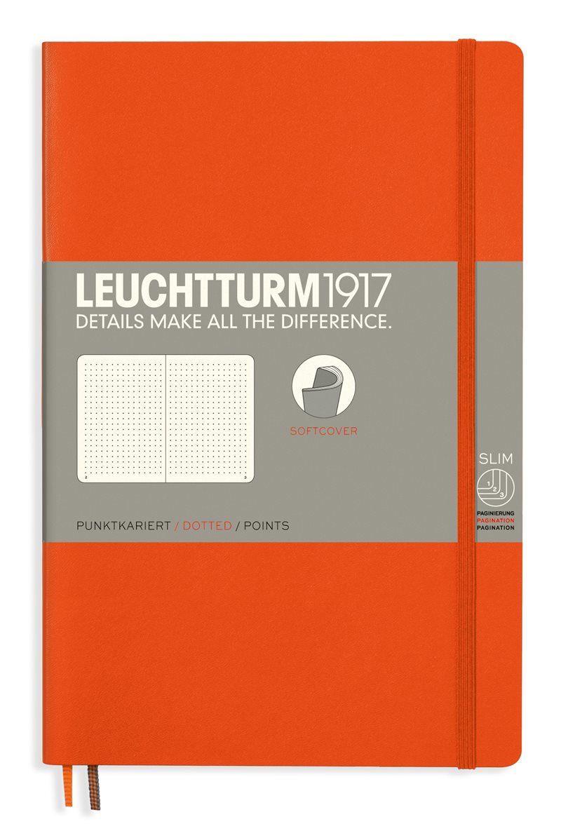Anteckningsbok Leuchtturm1917 B6 Soft Dotted Orange