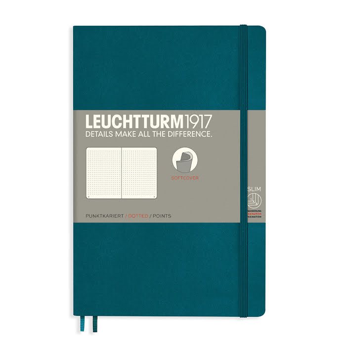 Anteckningsbok Leuchtturm1917 B6 Soft Dotted Pasific Green