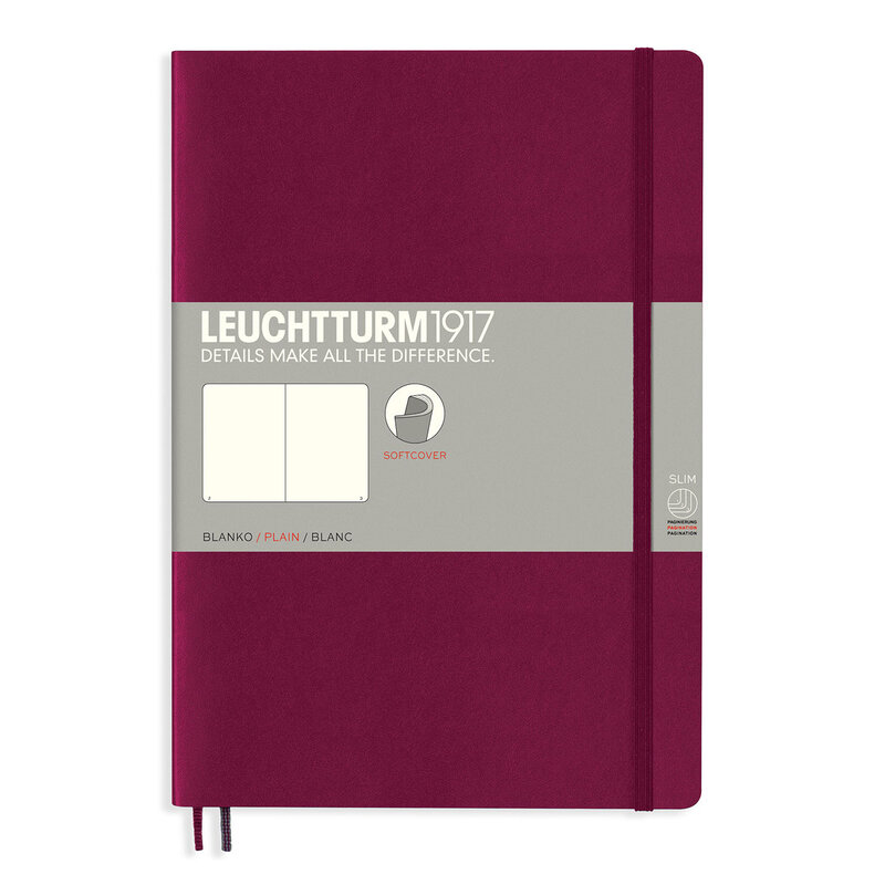 Leuchtturm1917 NOTEBOOK B6 Soft Plain Port Red
