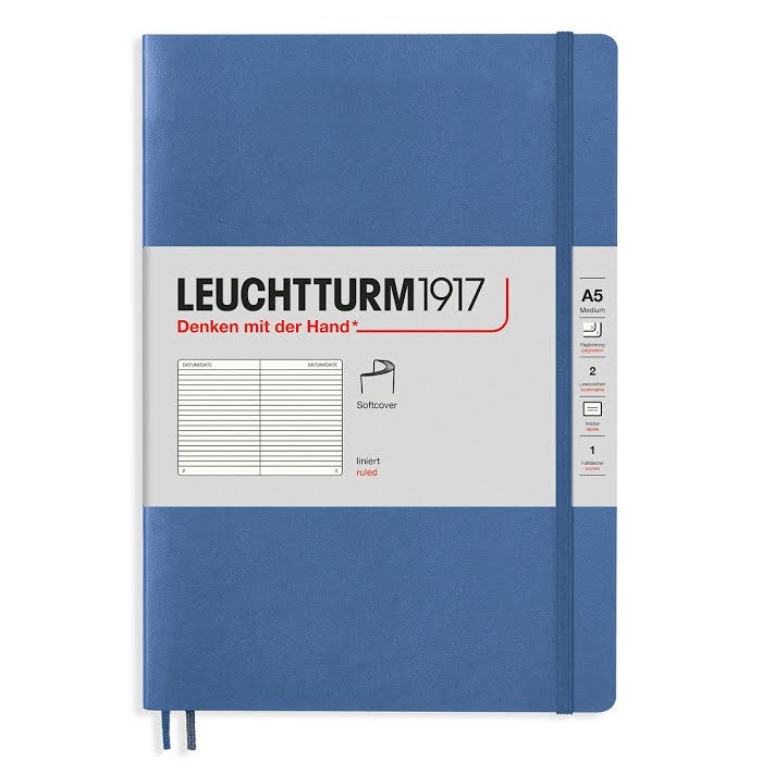 Anteckningsbok Leuchtturm1917 A5 Soft Linjerad Denim