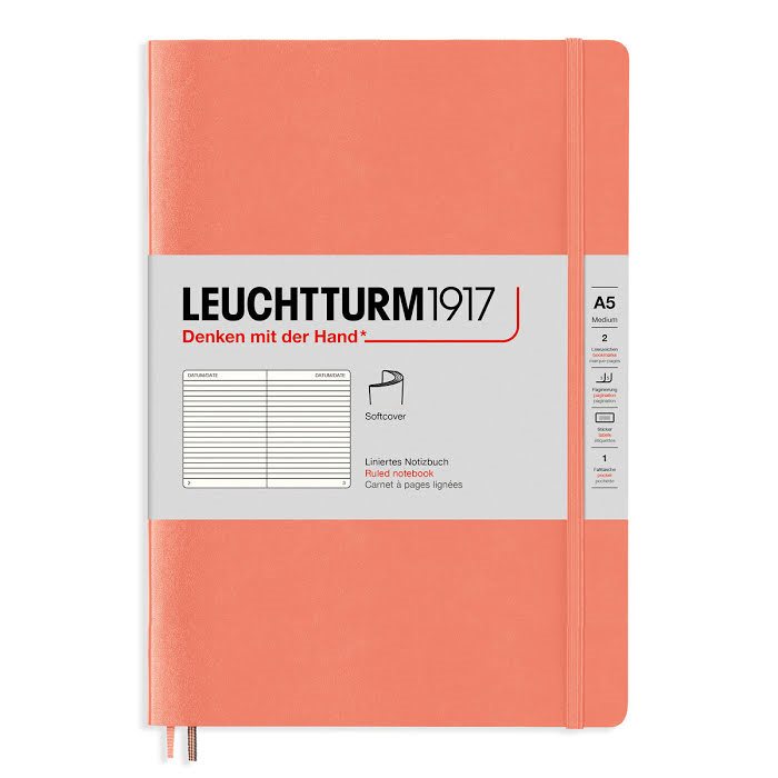 Anteckningsbok Leuchtturm1917 A5 Soft Linjerad Bellini