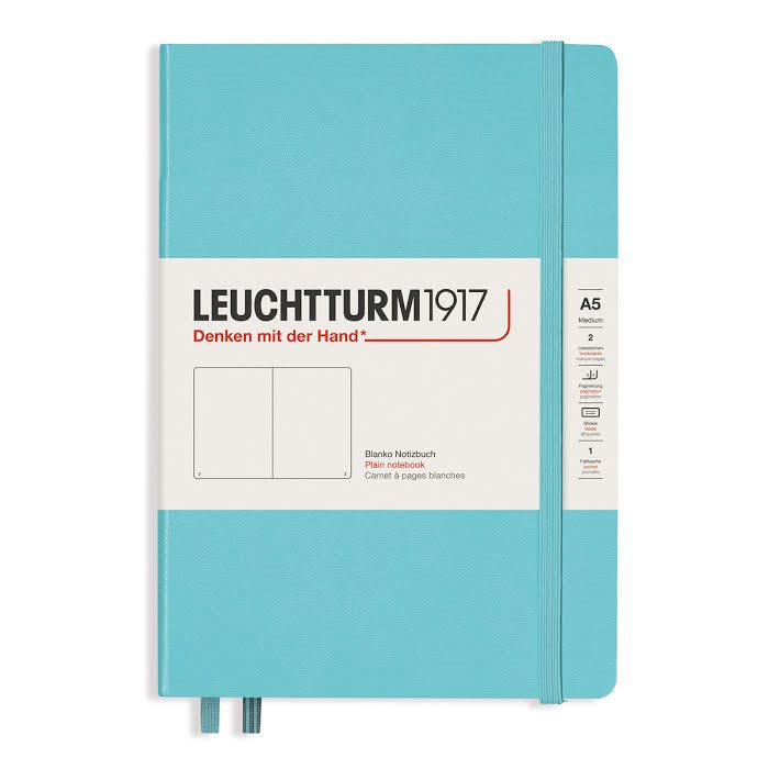 Leuchtturm Notebook A5 Hard Plain Aquamarine