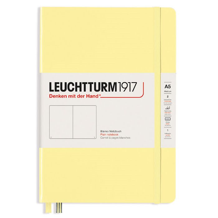 Anteckningsbok Leuchtturm1917 A5 Olinjerad Vanilla