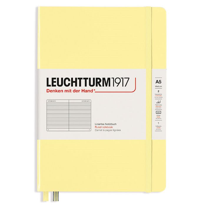 Anteckningsbok Leuchtturm1917 A5 Linjerad Vanilla