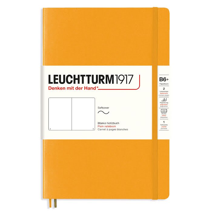 Anteckningsbok Leuchtturm1917 B6 Soft Olinjerad Rising Sun