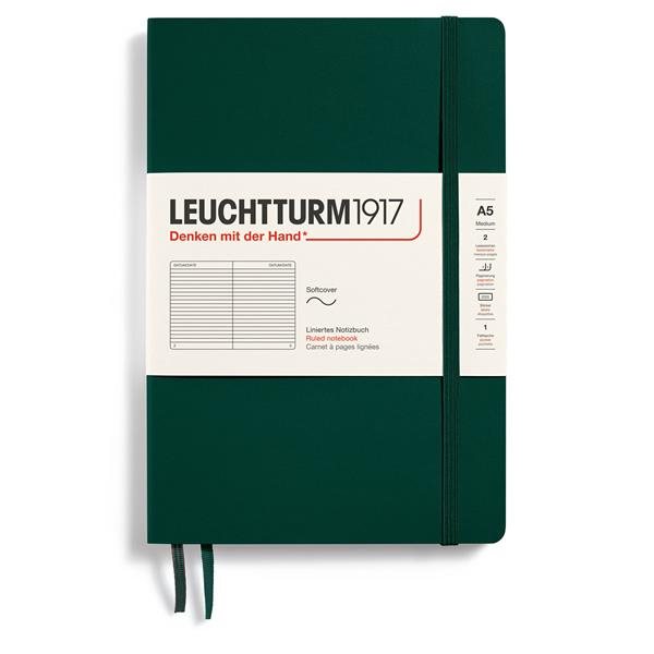Leuchtturm 1971 Notebook A5 Soft Ruled Forest Green