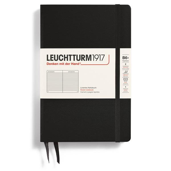 Leuchtturm1917 B6 Hard Ruled Black