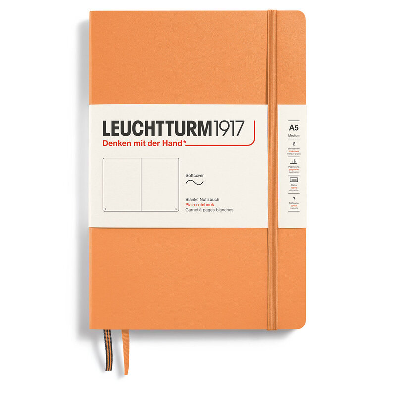 Anteckningsbok Leuchtturm1917 A5 Soft Olinjerad "Apricot"