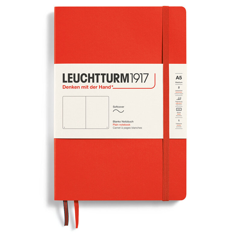 Anteckningsbok Leuchtturm1917 A5 Soft Olinjerad "Lobster"