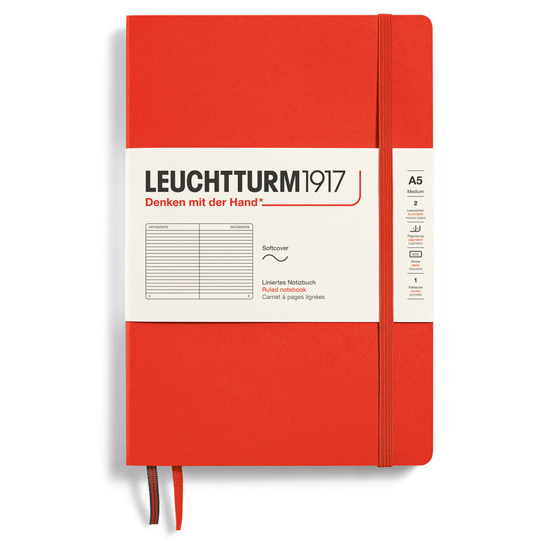 Anteckningsbok Leuchtturm1917 A5 Soft Linjerad "Lobster"