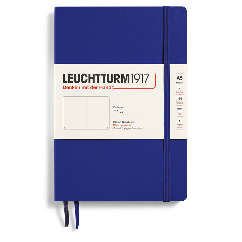 Anteckningsbok Leuchtturm1917 A5 Soft Olinjerad "Ink"