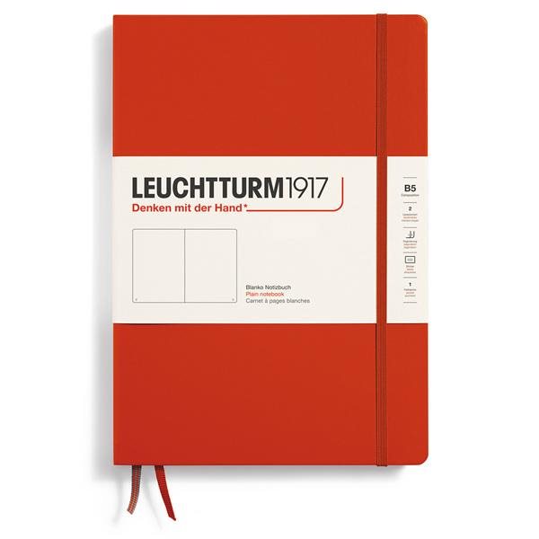 Leuchtturm 1971 Notebook B5 Hard Plain Fox Red
