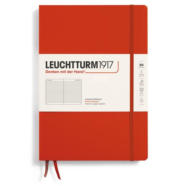 Leuchtturm 1971 Notebook B5 Hard Ruled Fox Red