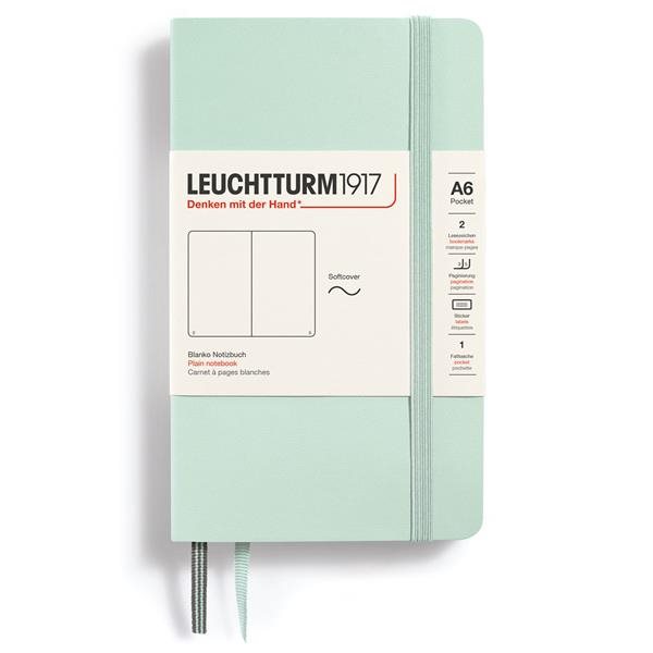 Leuchtturm 1971 Notebook A6 Soft Plain Mint Green