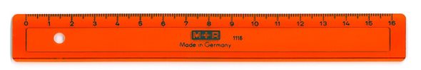 Linjal plast sorterade färger 16cm
