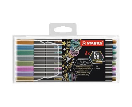 Stabilo Pen 68 Metallic 8-pack