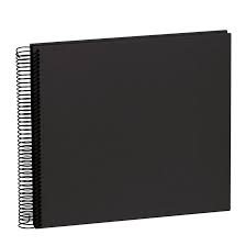 Fotoalbum Svart Wire-O, med svarta blad