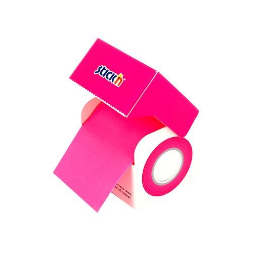 Notisrulle Extra Sticky FSC 50mmx10m Neon Rosa