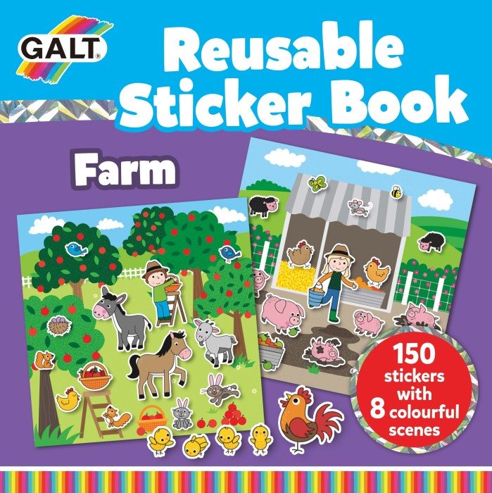 Stickersbok Farm - 150 flyttbara klistermärken