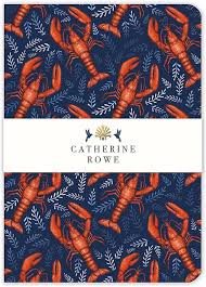 Notebook A5 Ruled "Lobster" by Catherine Rowe