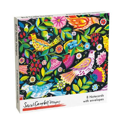  Kortset 8 dubbla kort "Bird Textile Design" by Sarah Cambell 