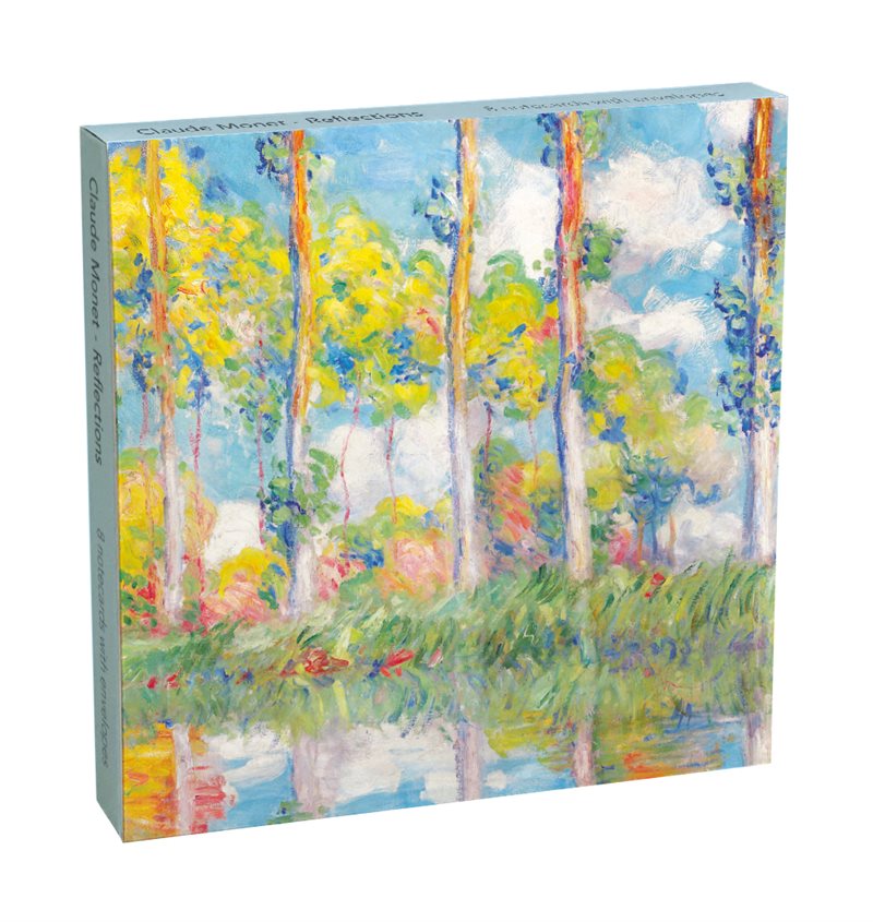 Kortset 8 dubbla kort "Reflections - Claude Monet"