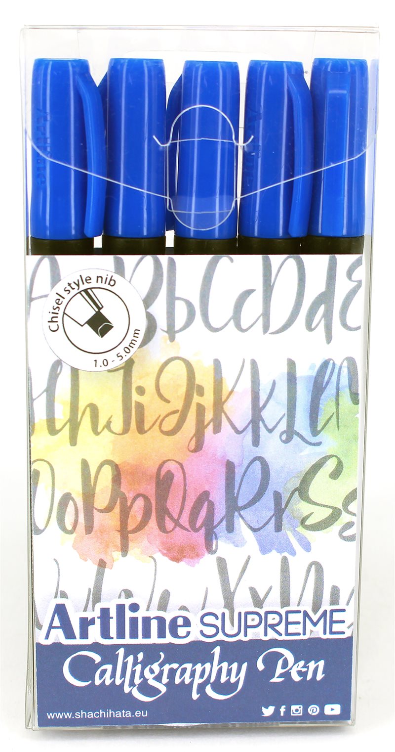 Artline Supreme Calligraphy Pen 5/set blå