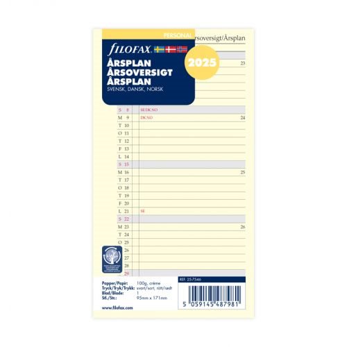 Årsplan Personal 2025 Svensk/Dansk/Norsk