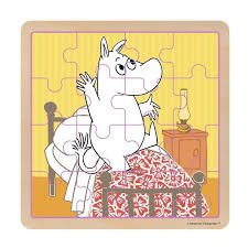 Träpussel 16 bitar Moomin Bedtime Jumping