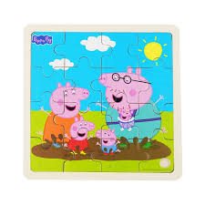 Träpussel 16 bitar Peppa Pig Muddy