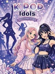 Målarbok K-Pop idols