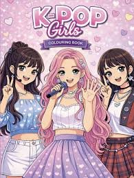 Målarbok K-Pop girls