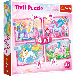 Pussel My Little Pony - fyra i ett