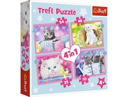 Pussel Fun Cats - fyra i ett