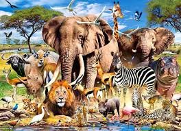 Pussel 200 bitar Savanna Animals