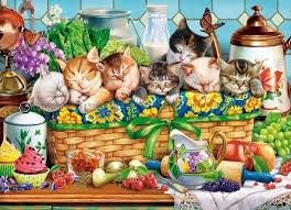 Pussel 200 bitar Napping Kittens
