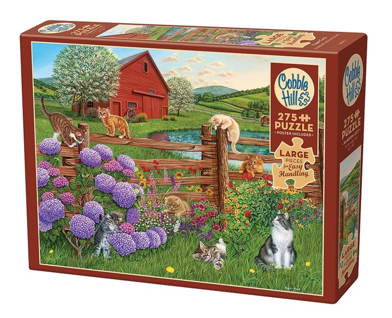 Pussel 275 bitar Farn Cats (stora bitar)