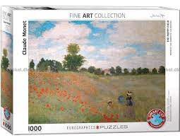 Pussel 1000 bitar " The Poppy Field" - Claude Monet