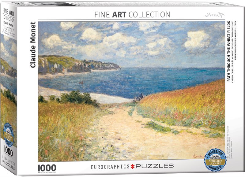 Pussel 1000 bitar - Path through the Wheat Fields, Claude Monet
