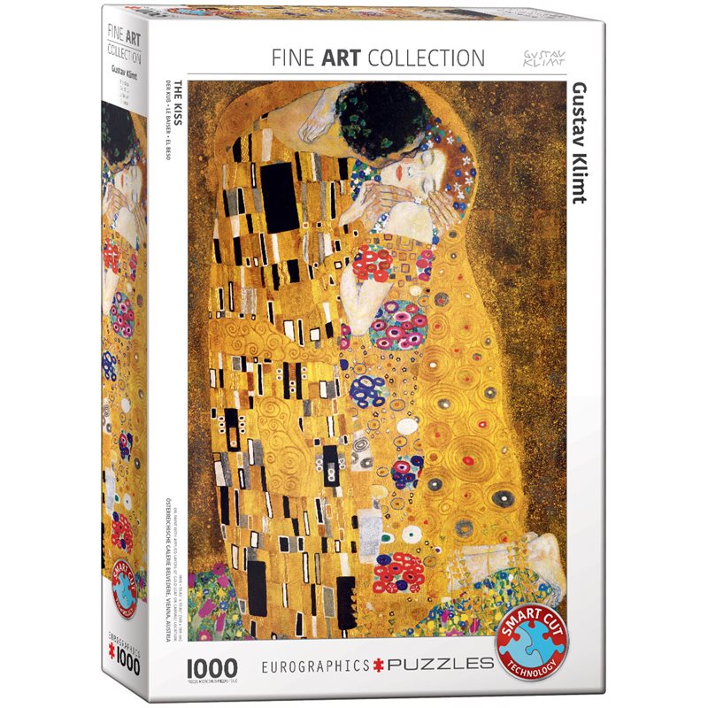 Pussel 1000 bitar - The Kiss, Gustav Klimt 